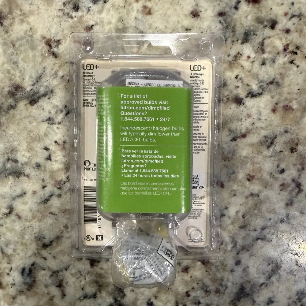 Lutron Luméa LED+ Dimmer Switch White LECL-150H Single Pole 150W LED / 600W Inc